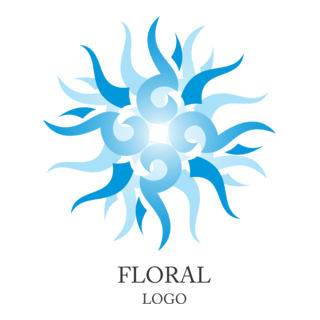 Floral Rangoli Logo PNG Vector