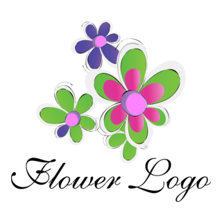 Flower Colour Art Logo PNG Vector