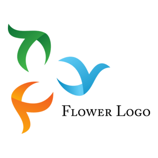 Flower Colour Art Logo PNG Vector