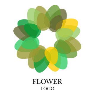 Flower Green Leaf Art Logo PNG Vector