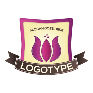 Flower in a Shape Logo PNG Vector