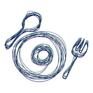 Food Plate Spoon Logo PNG Vector