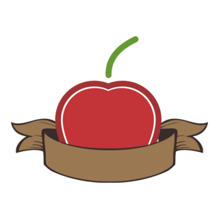 Food Ribbon Apple Cups Logo PNG Vector