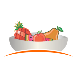 Fruits Plate Logo PNG Vector