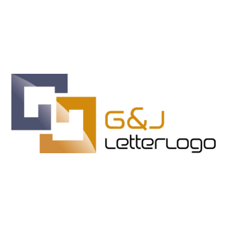 G J Letter alphabet Logo PNG Vector