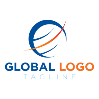 Global blue and orange Logo PNG Vector