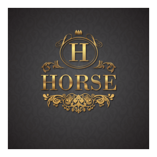 Gold Horse Logo PNG Vector