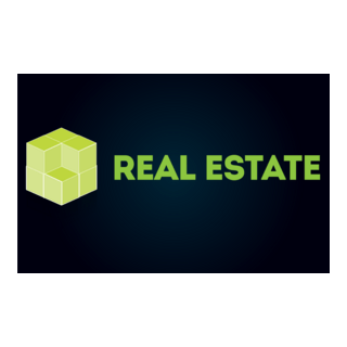 Green 3D Real Estate Logo PNG Vector