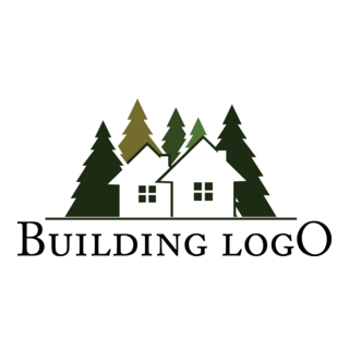 Green House Design Logo PNG Vector