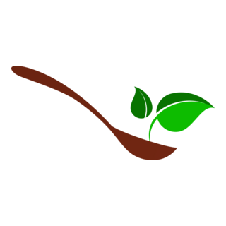 Green Spoon Food Logo PNG Vector