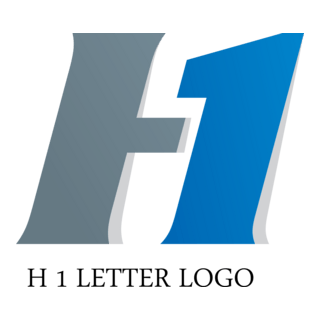 H1 Letter Logo PNG Vector