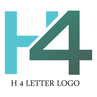 H4 Letter Logo PNG Vector
