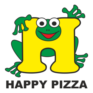 Happy Pizza Logo PNG Vector