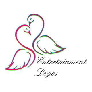 Heart Entertainment Bird Logo PNG Vector