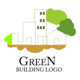 Home Construction Building Green Logo PNG Vector
