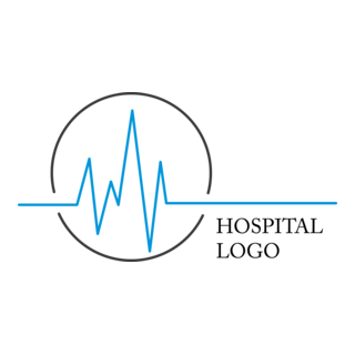 Hospital ECG Logo PNG Vector
