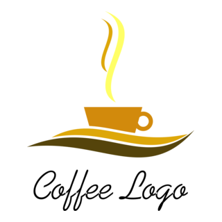 Hot Coffee Drink Logo PNG Vector