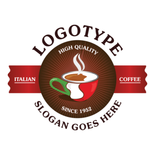 Italian Coffee Logo PNG Vector