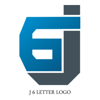 J6 Letter Logo PNG Vector