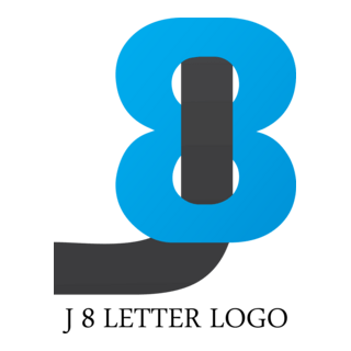J8 Letter Logo PNG Vector