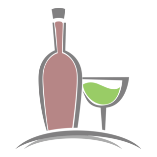 Juice Wine Cup Logo PNG Vector