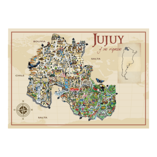 Jujuy Turismo Map Art Logo PNG Vector