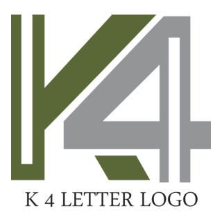 K4 Letter Logo PNG Vector