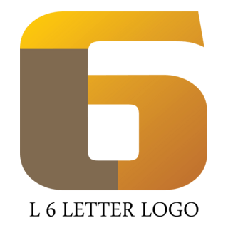 L6 Letter Logo PNG Vector