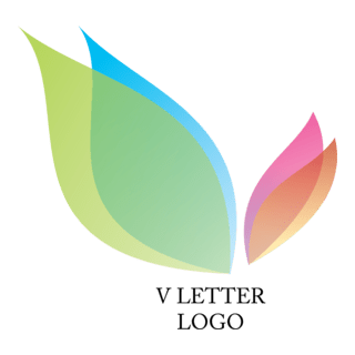 Leaf Letter Logo PNG Vector