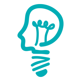 Man Head Forming a Bulb Logo PNG Vector