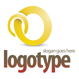 Modern Yellow Infinity Logo PNG Vector