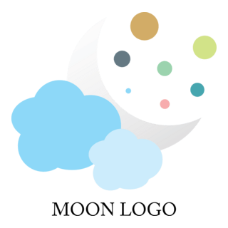 Moon Design Logo PNG Vector