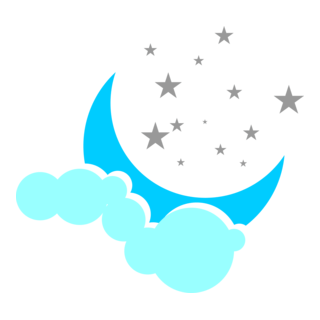 Moon Star Logo PNG Vector