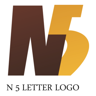 N5 Letter Logo PNG Vector