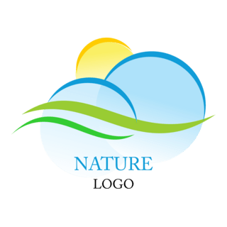 Nature Sun Green Sky Logo PNG Vector