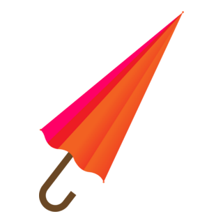 Orange Umbrella Logo PNG Vector