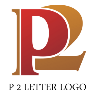 P2 Letter Logo PNG Vector