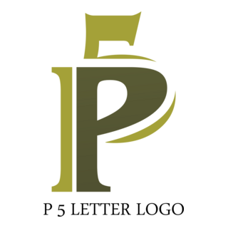 P5 Letter Logo PNG Vector
