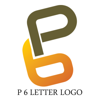P6 Letter Logo PNG Vector