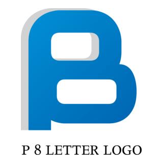 P8 Letter Logo PNG Vector