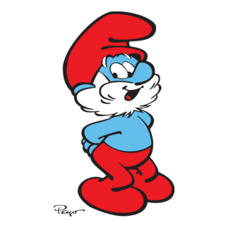 Papa Smurf Logo PNG Vector