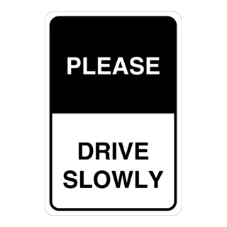 Please drive slowly Logo PNG Vector