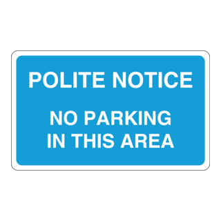 Polite notice no parking in this area Logo PNG Vector