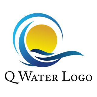 Q Water Letter Logo PNG Vector