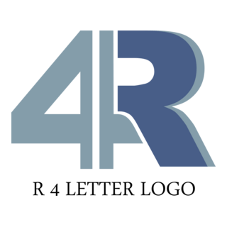 R4 Letter Logo PNG Vector