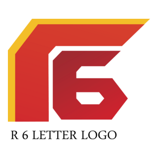 R6 Letter Logo PNG Vector