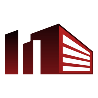 Red Building Logo PNG Vector