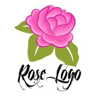 Rose Flower Pink Logo PNG Vector