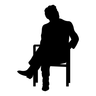 Silhouette Man Logo PNG Vector