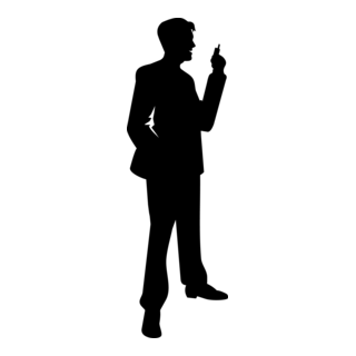 Silhouette Man Logo PNG Vector